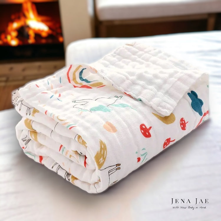 Comfy & Cozy 100% Soft Cotton Baby Bath Towel/Swaddle/Blanket