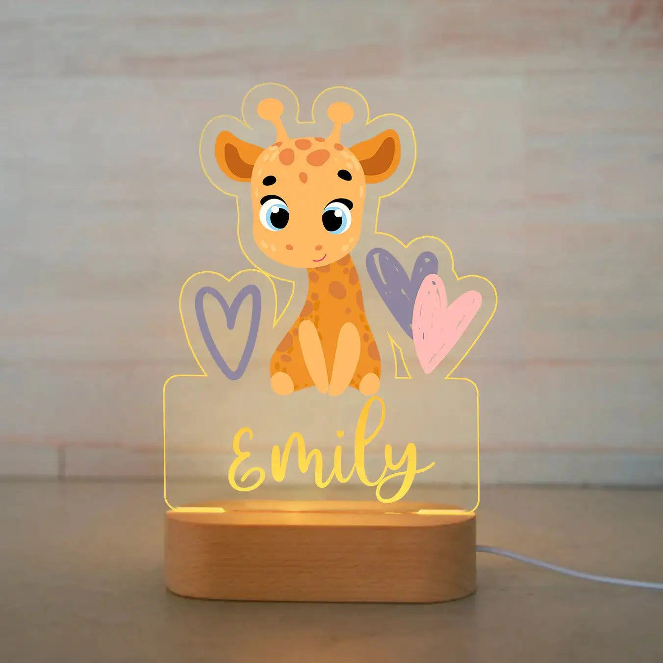 Custom Name Baby LED Animal Night Light Lamp